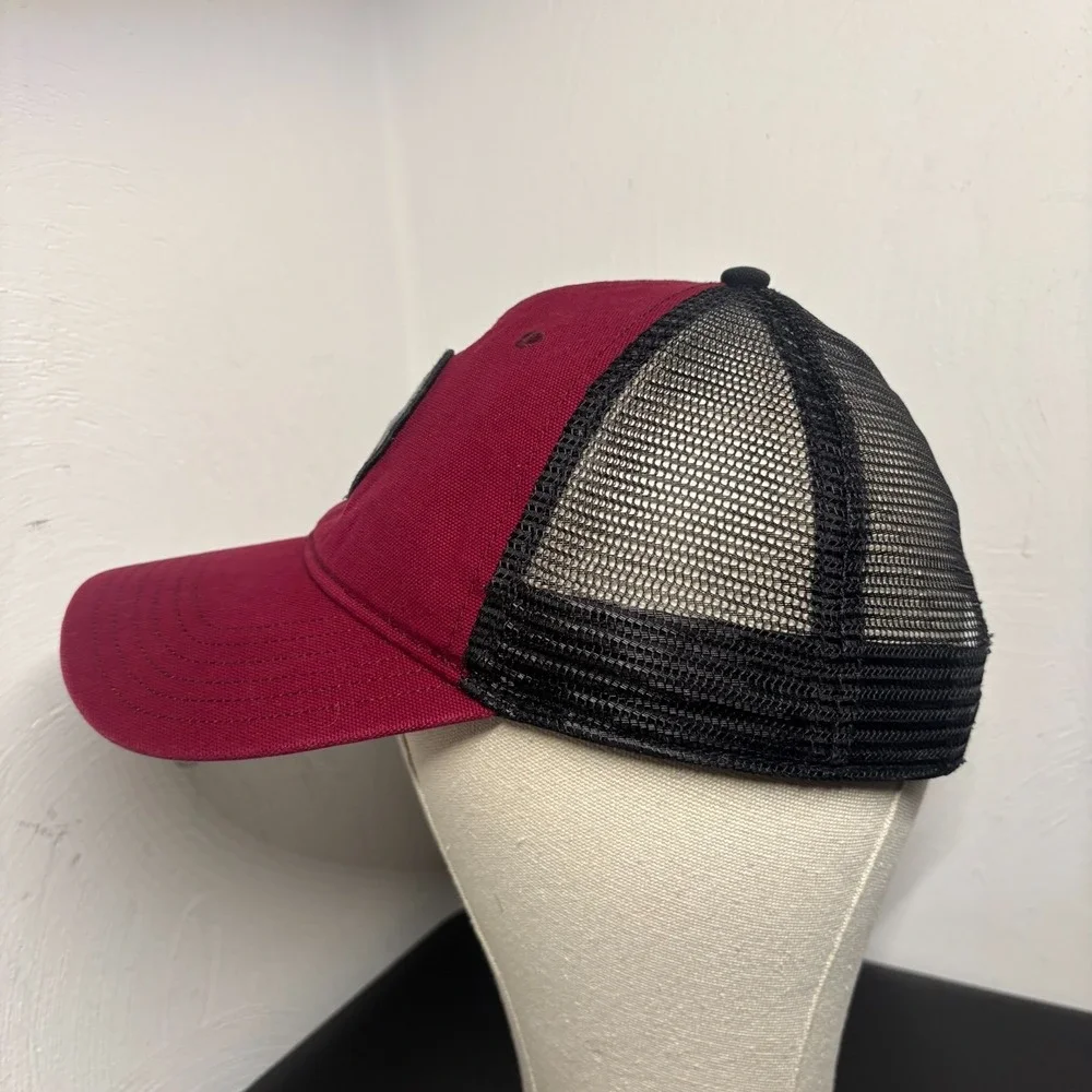 The North Face Snapback Trucker Hat Red One‎ Size Adjustable Mesh Back 6 Panel